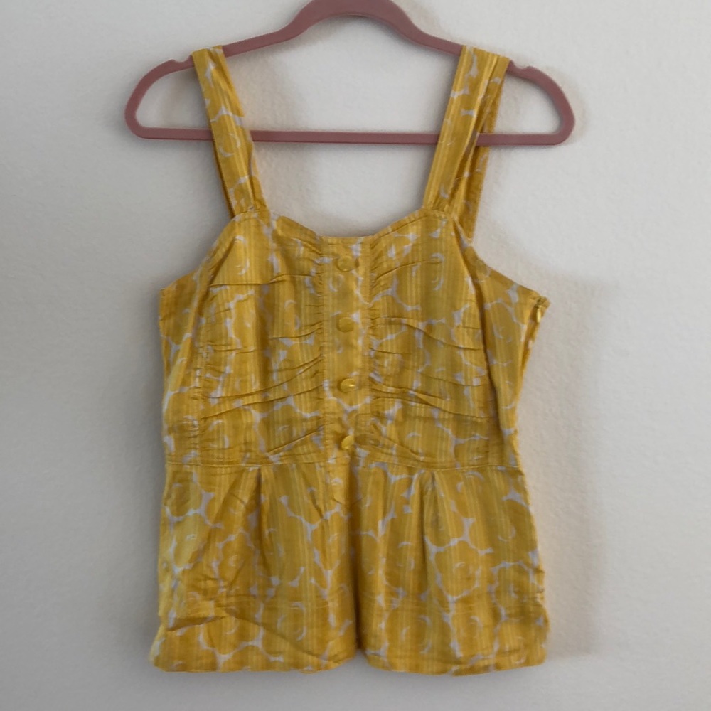 Marc by Marc Jacobs yellow floral blouse